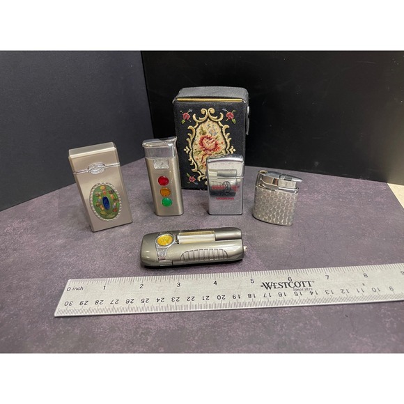 Other - Vintage Lighter Lot Ronson Varaflame Shenango Steel Traffic Light Untested